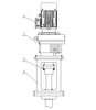 Top entry mixer agitator for large cylindrical reactors