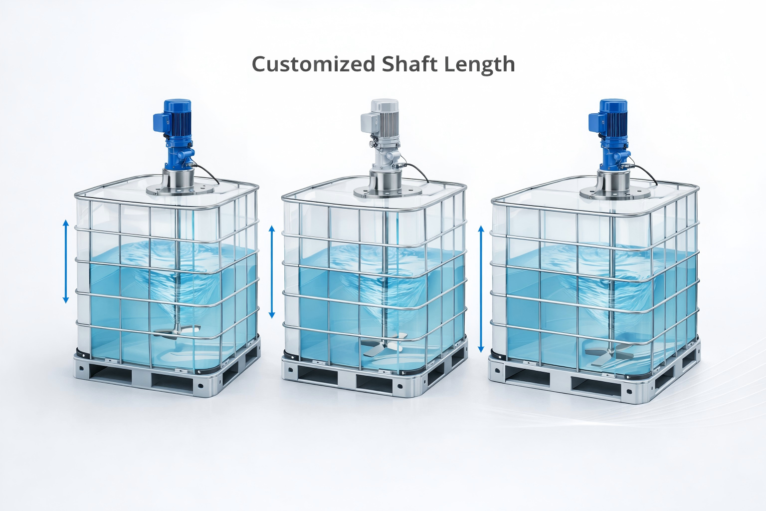customized shaft length of ibc mixer