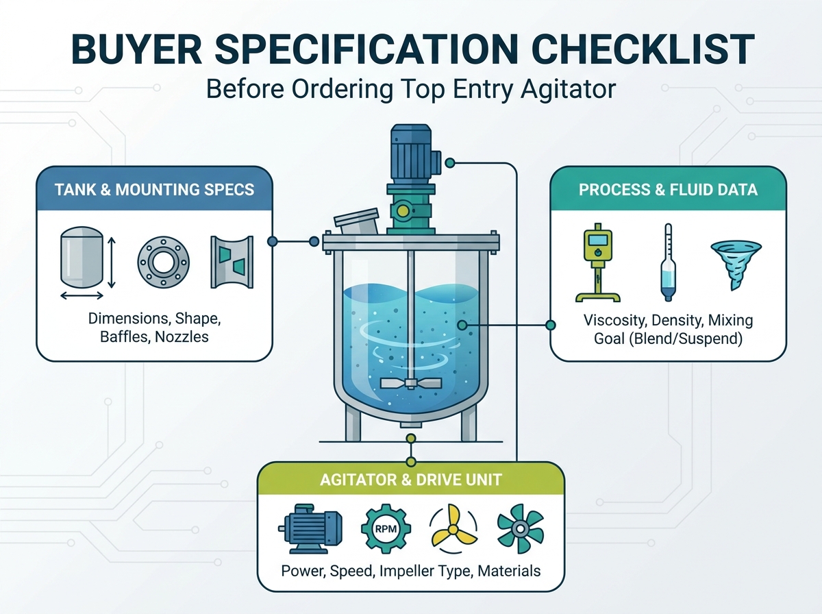 Top entry tank agitator engineering design