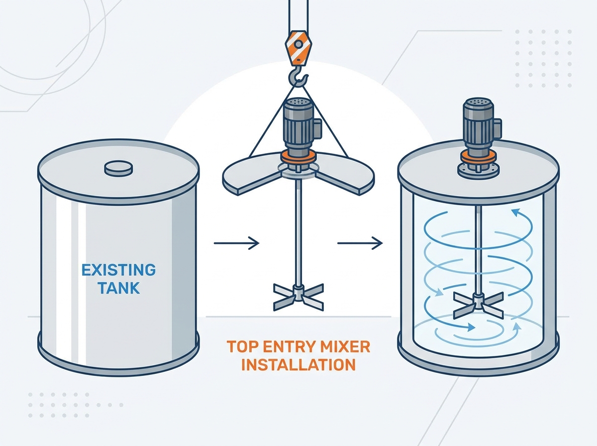 Top Entry Mixer Installation